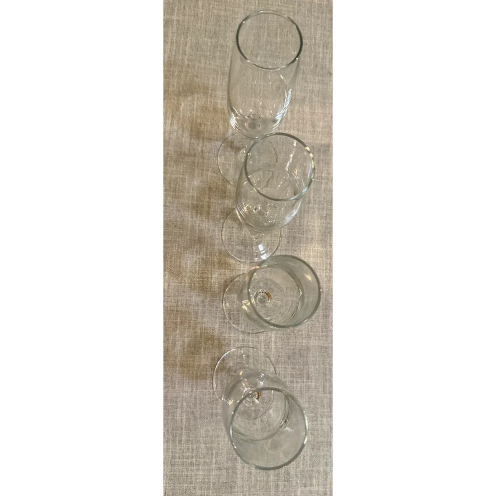 🥂 Set of 4 Clear Champagne Flutes Toasting Glasses